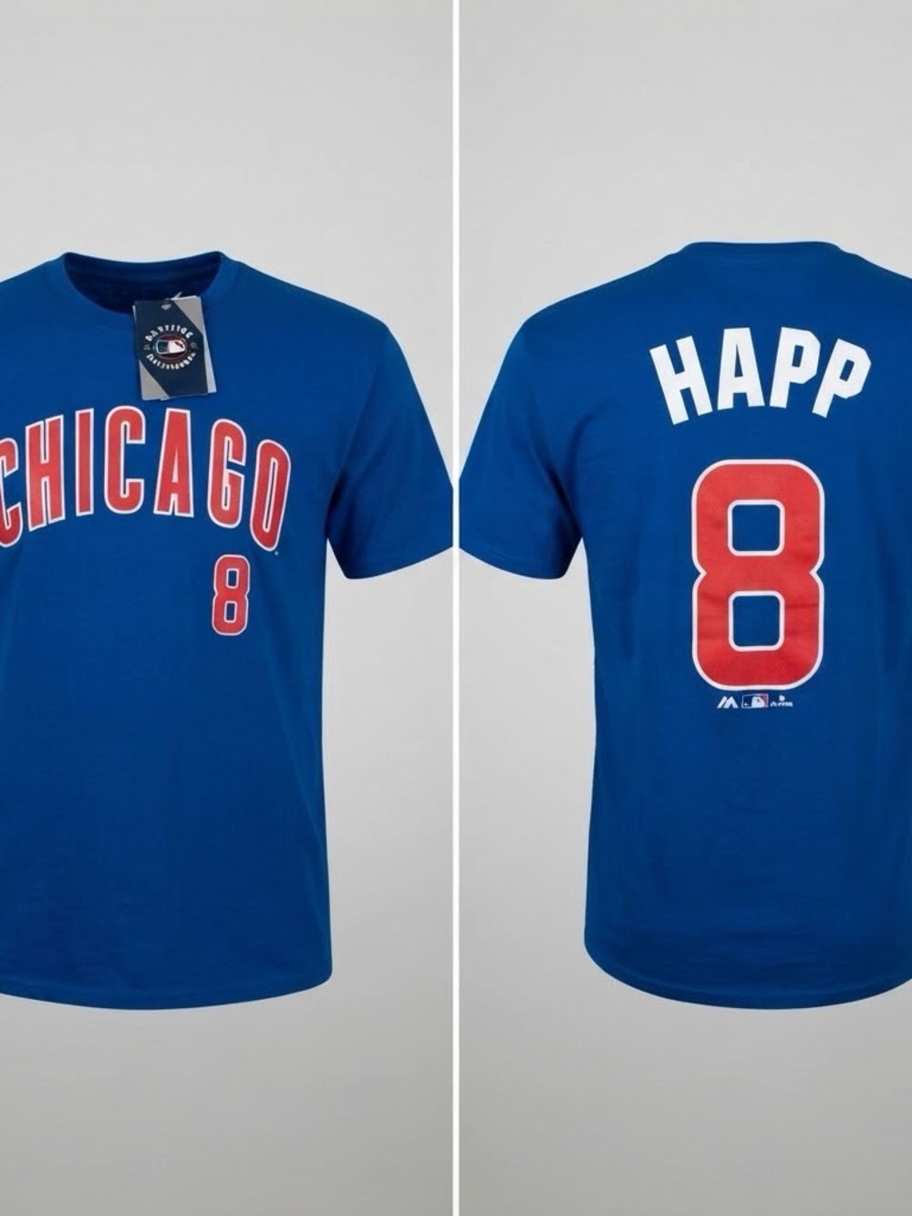 Majestic Chicago Cubs Ian Happ #8 T-Shirt Men’s XL Blue MLB NWT
